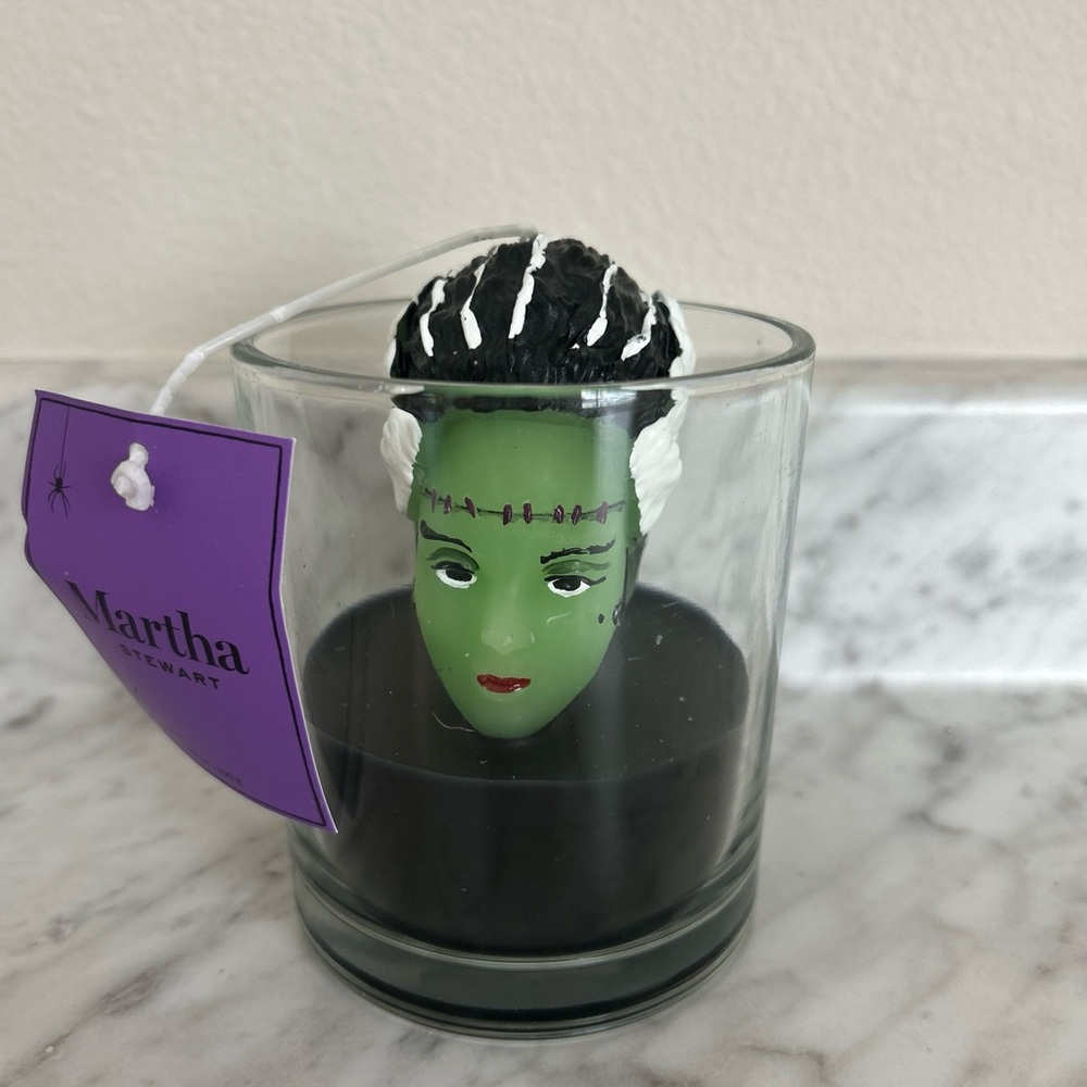 Martha Stewart Bride Of Frankenstein 3D Candle Halloween Spooky Decorative